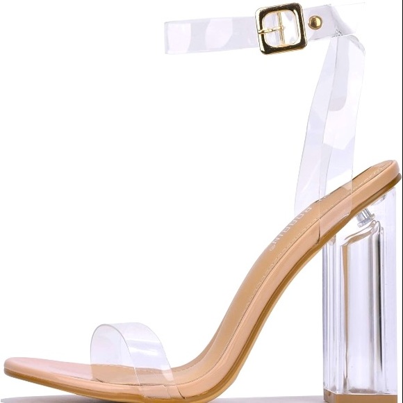 Cape Robbin Lucite Heels with ankle straps - Picture 4 of 4